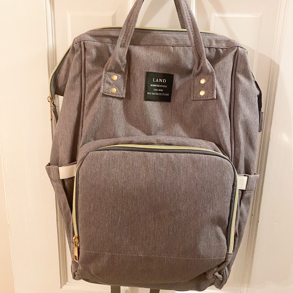 LAND dark grey diaper bag